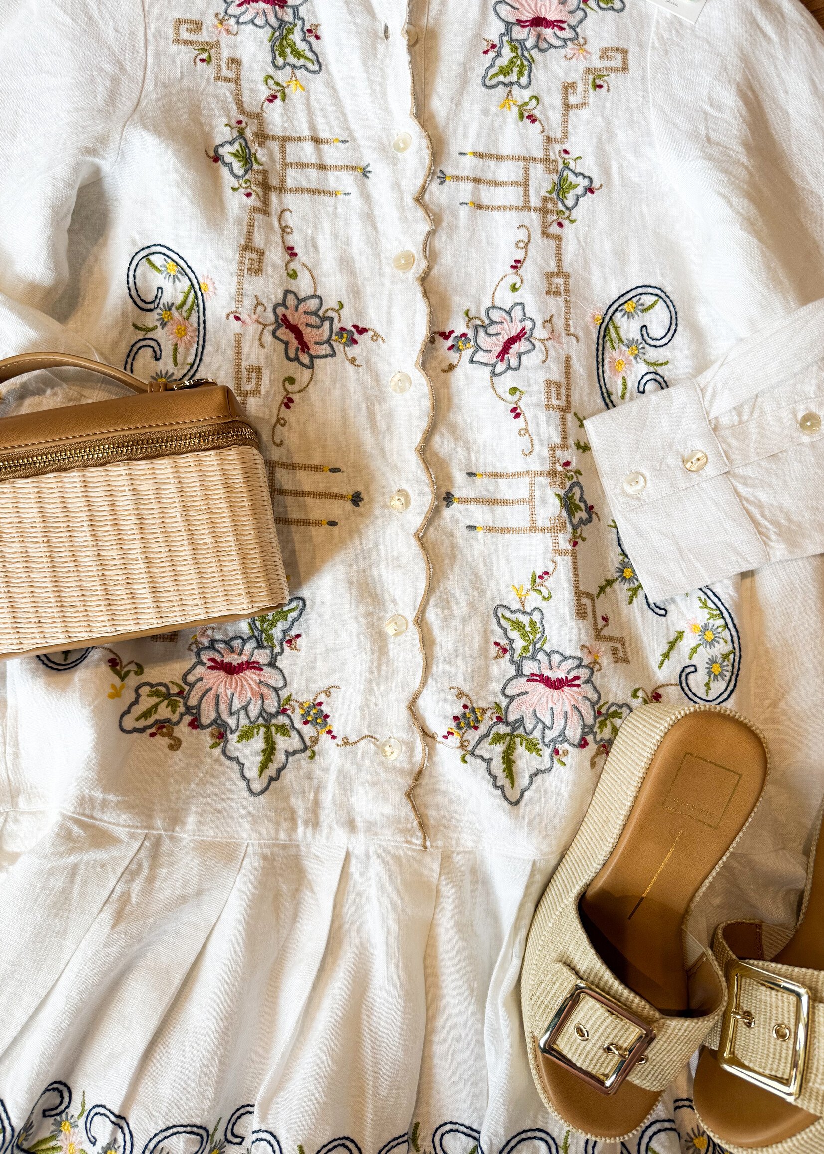 Uncle Frank Embroidered Linen L/S Dress