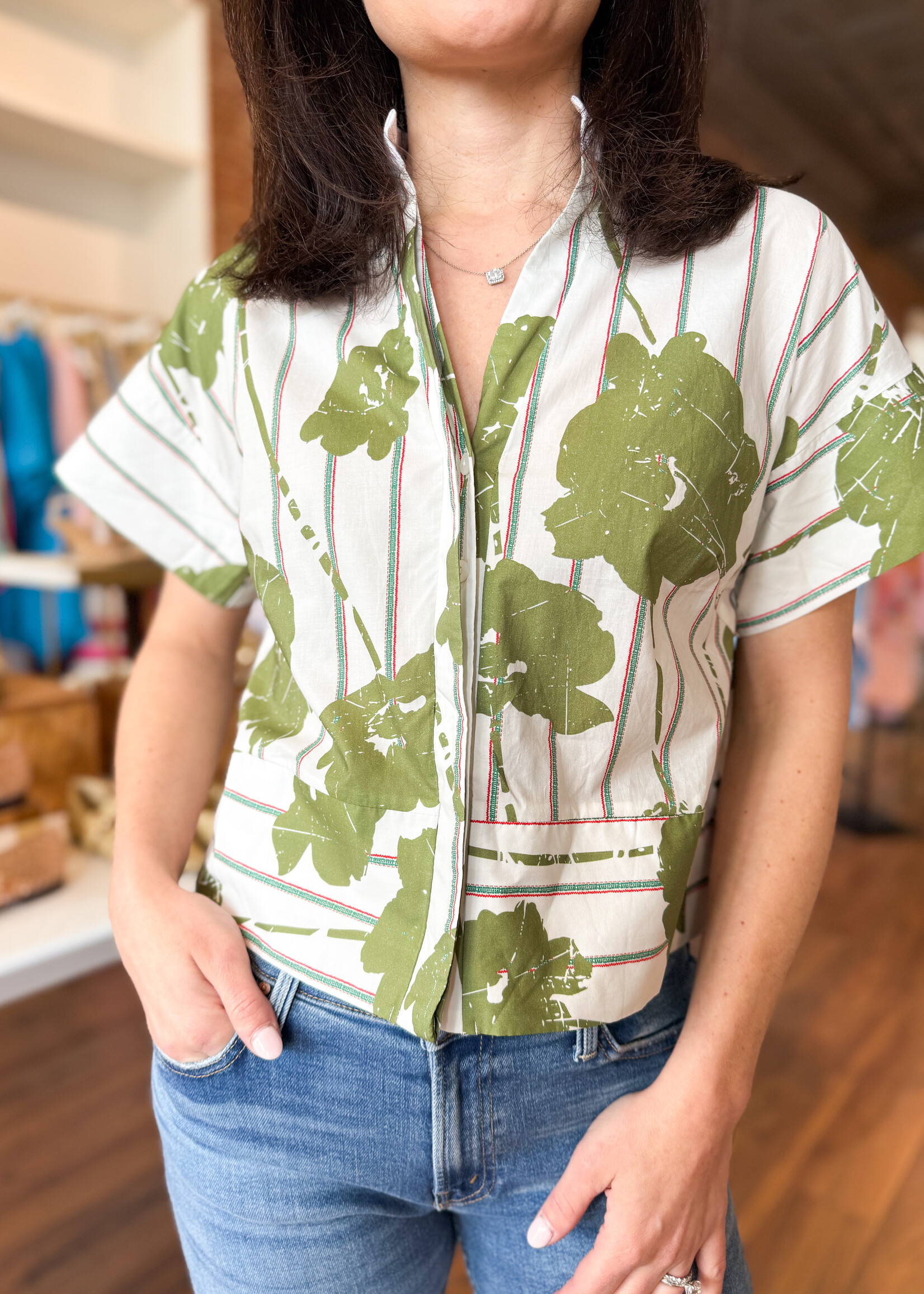 Waterlilies Striped Top