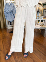 Milio Milano Texture Stripe Wide Leg Pants