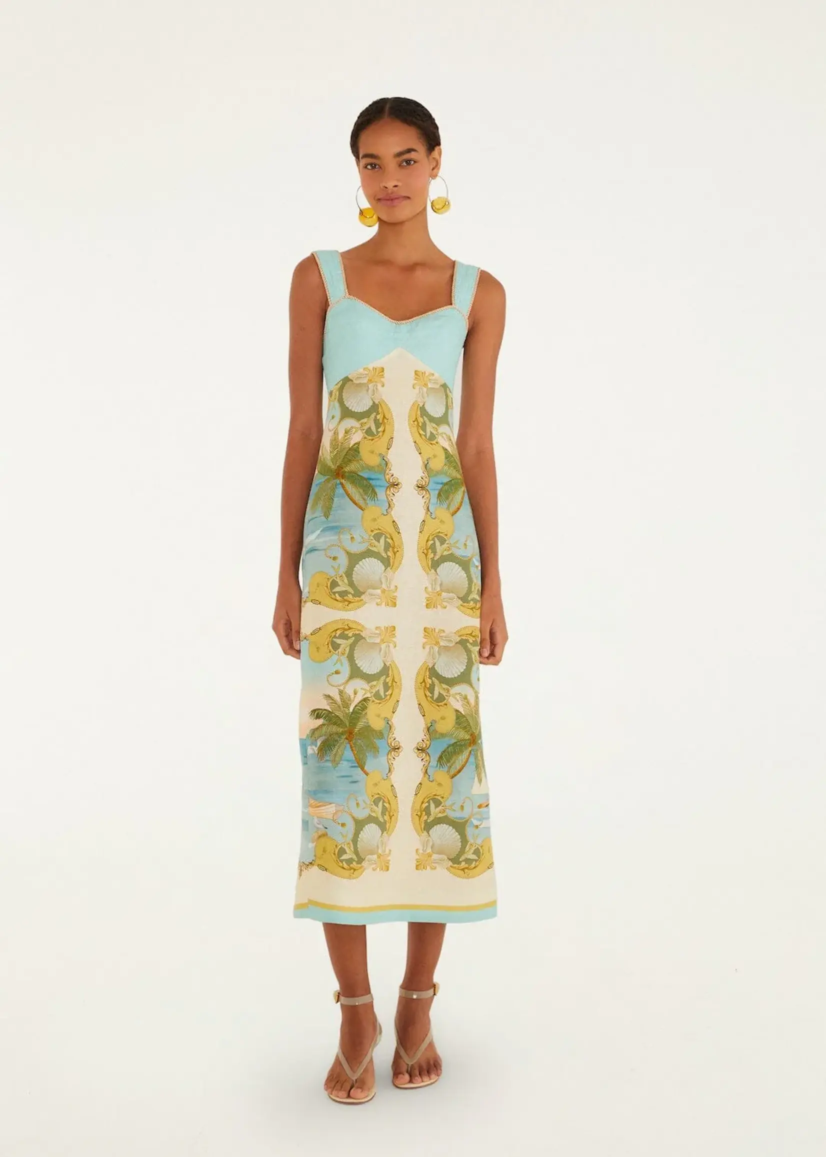 Farm Rio Royal Sea Maxi Dress