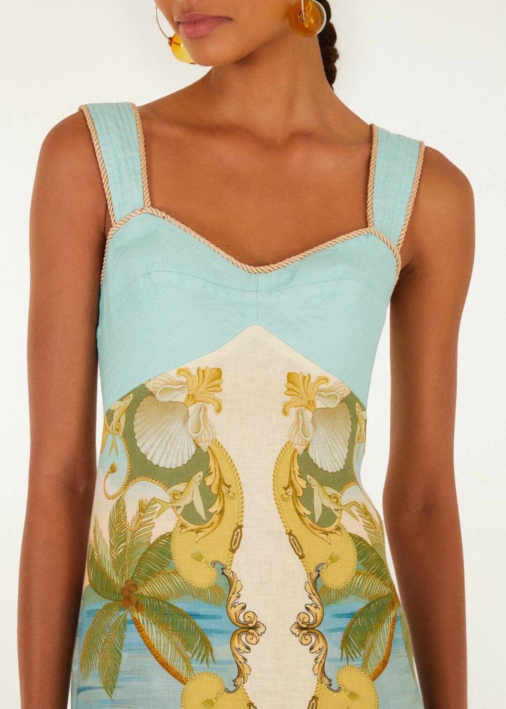 Farm Rio Royal Sea Maxi Dress