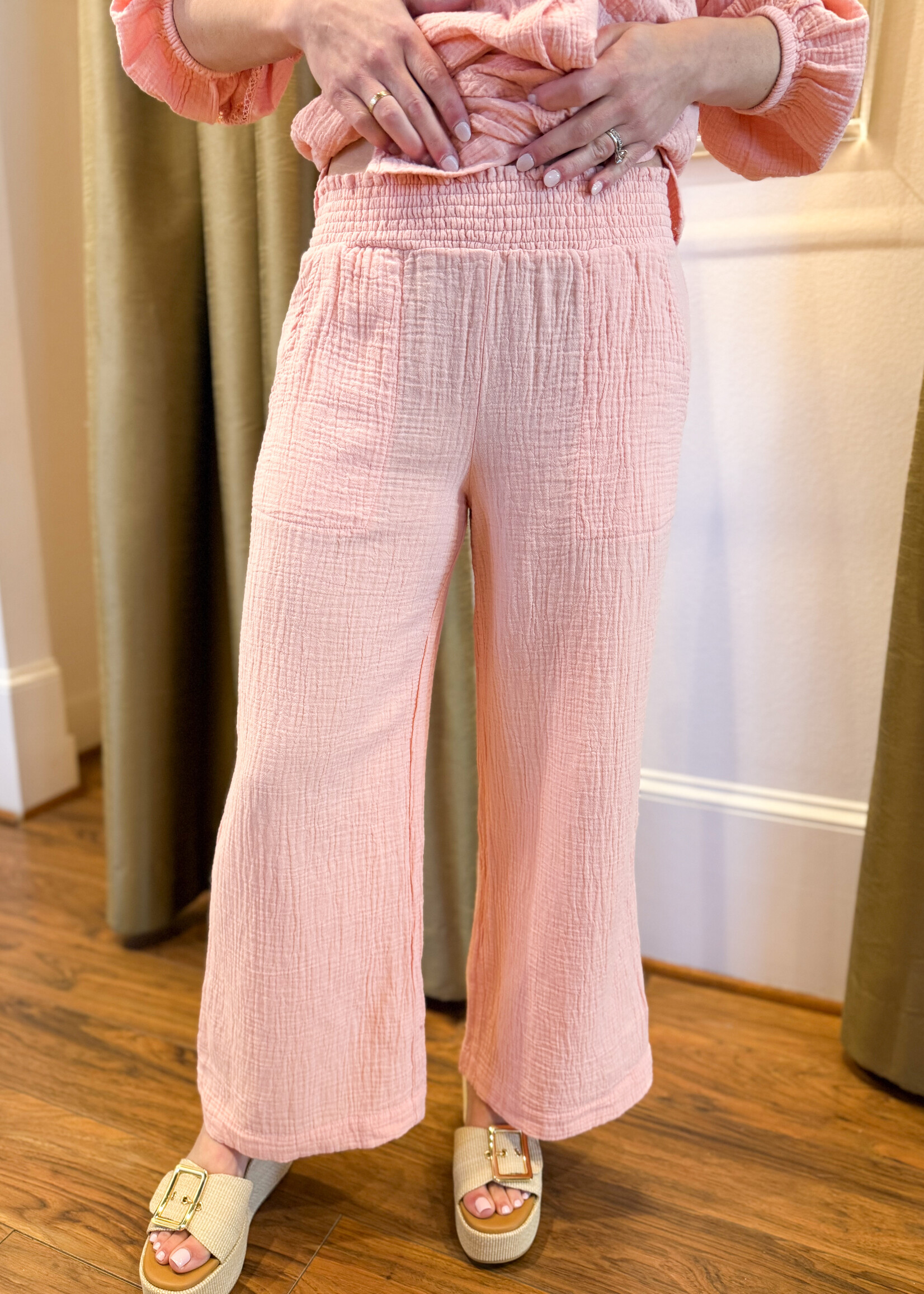 Bobi Bobi Cropped Wide Leg Beach Pant
