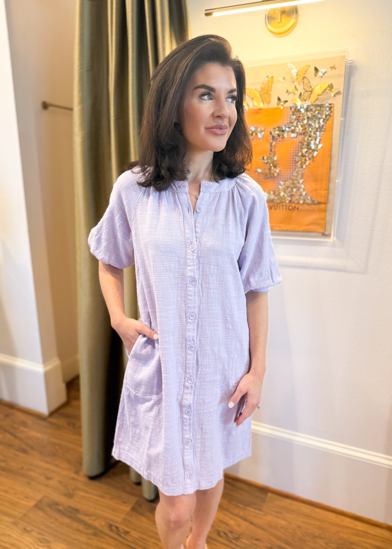 Bobi Bobi Button Front Day Dress