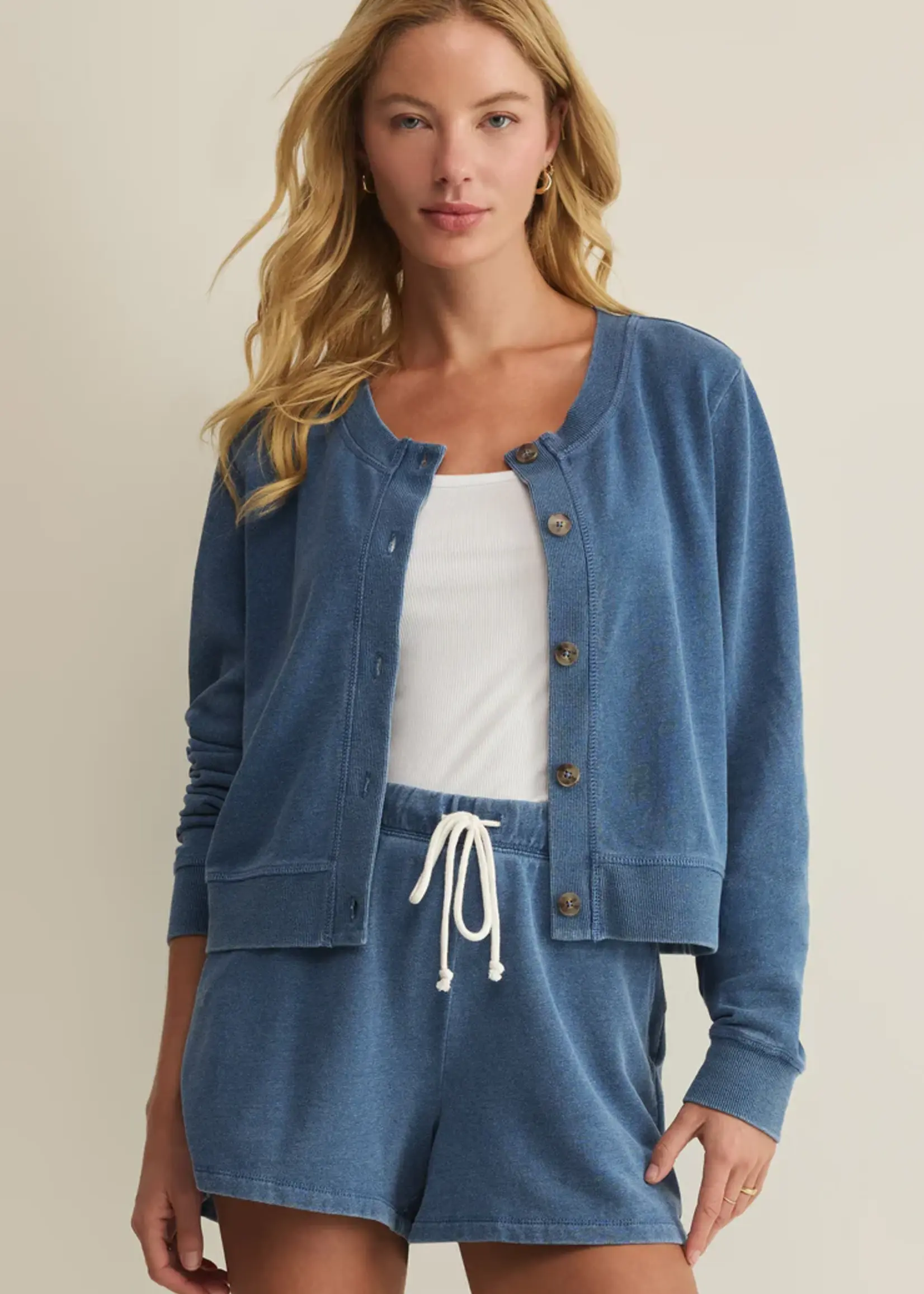 Z Supply Daily Knit Denim Cardigan