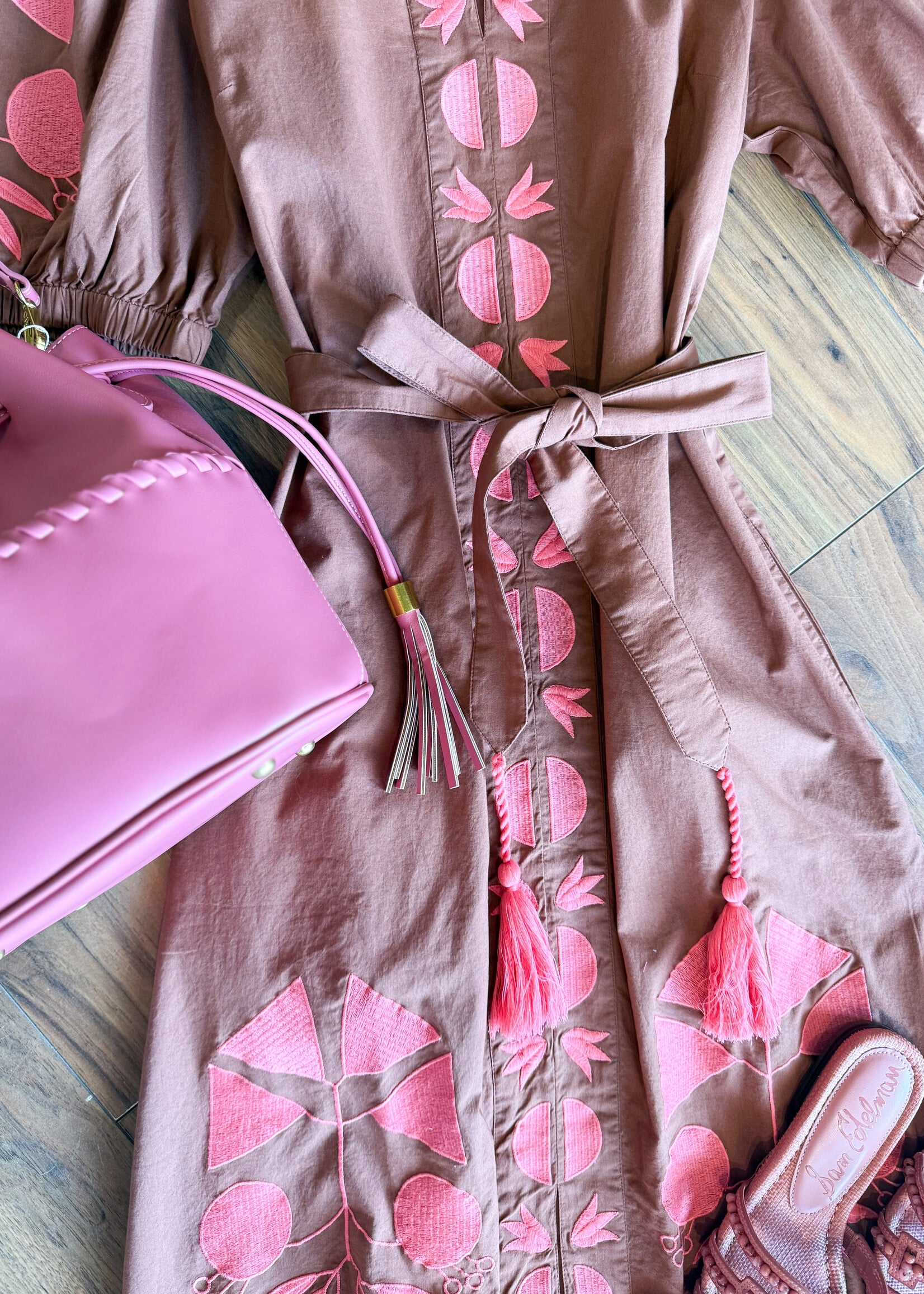 Uncle Frank Placket Embroidered Dress
