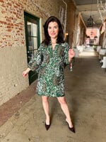 Jade Split Neck Bell Sleeve Caftan