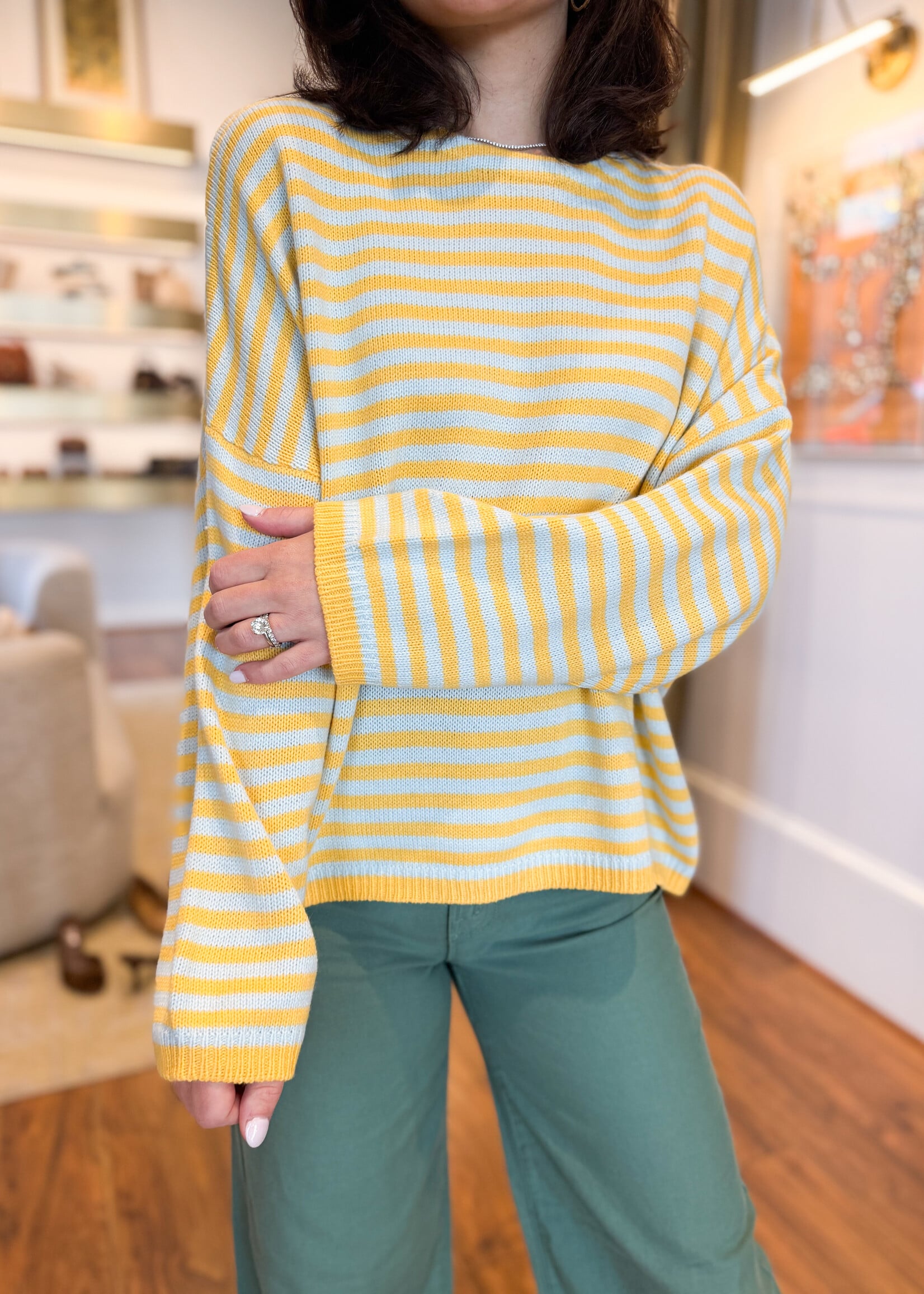 Before You Striped T-Body Sweater