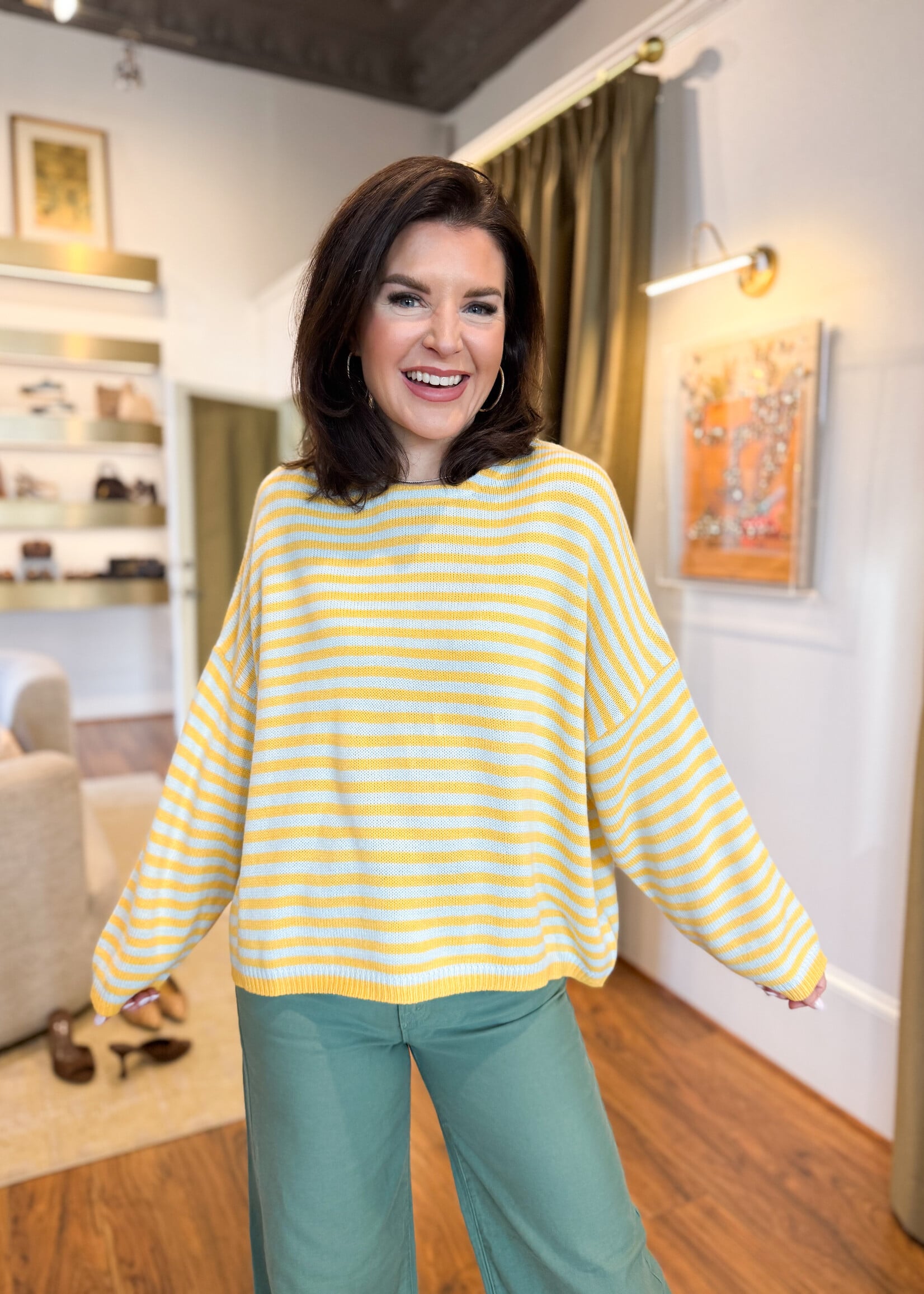 Before You Striped T-Body Sweater