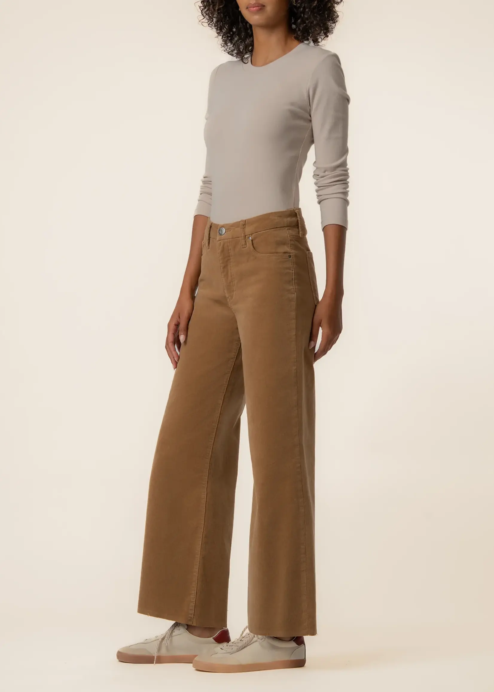 KUT Denim Kelsey Mid Rise Ankle Flare Inset Leg