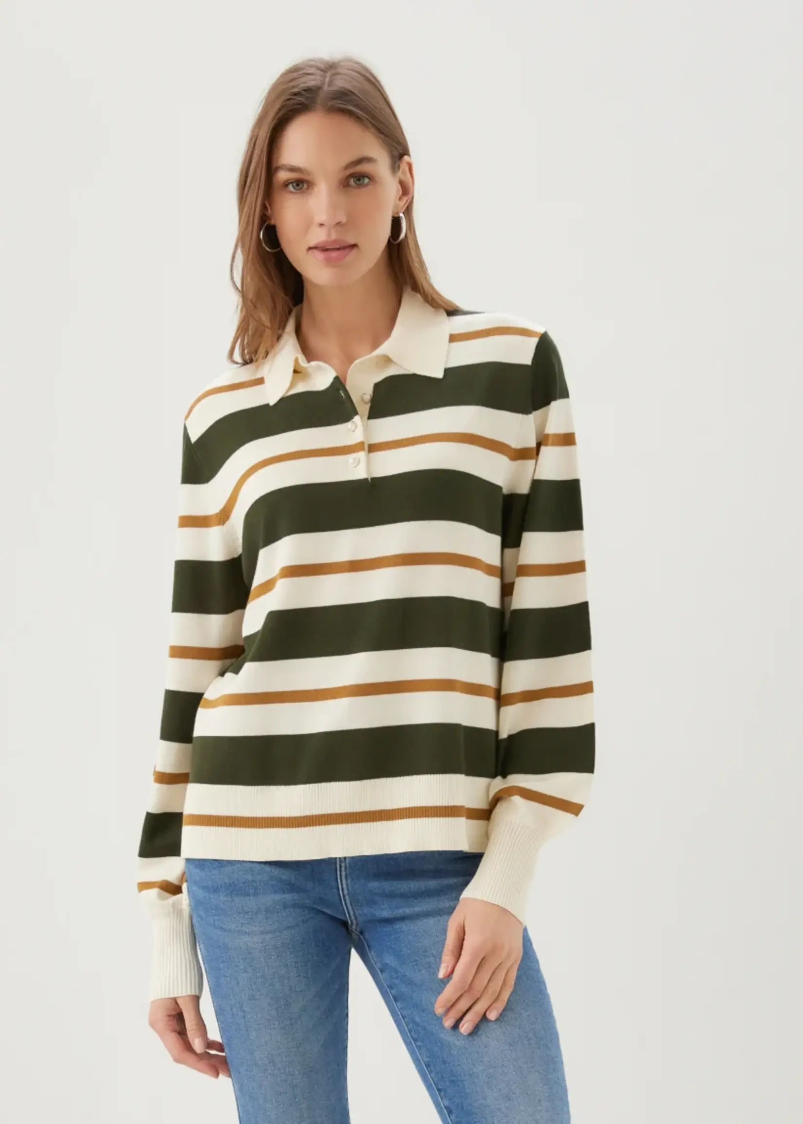 Karen Kane, Inc. Game Day Stripe Sweater