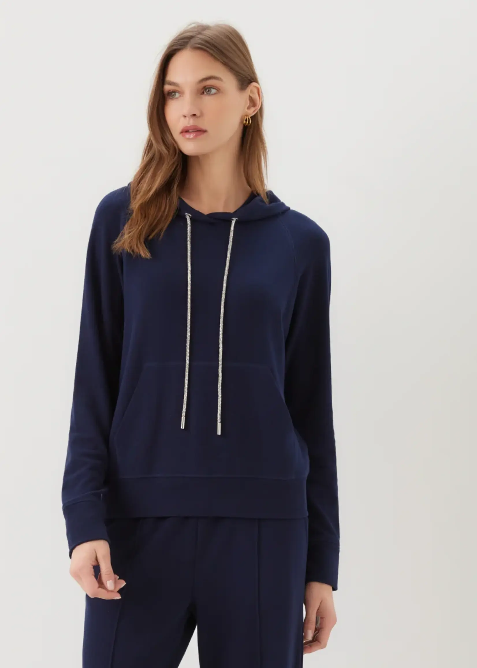 Karen Kane, Inc. Rhinestone Drawstring Hoodie