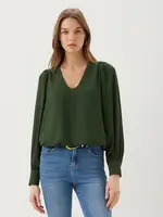 Karen Kane, Inc. Puff Sleeve V-Neck Top