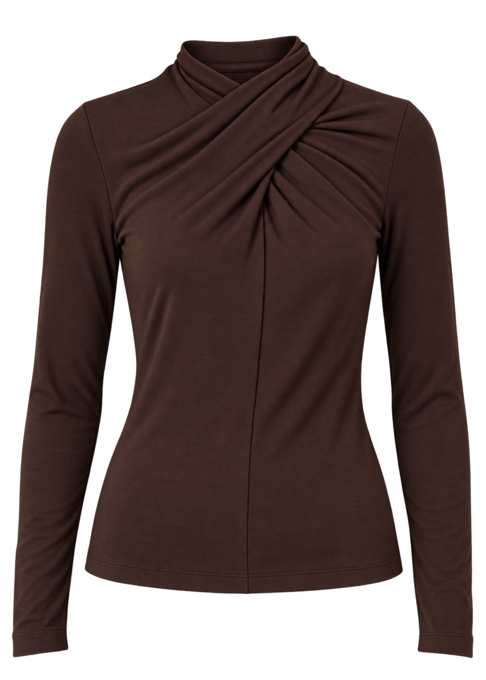 Liverpool Jeans Company Long Sleeve Wrap Neck Knit Top