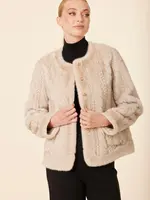 Dolce Cabo Faux Fur Cable Knit Jacket