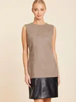 Dolce Cabo Faux Suede Leather Trim Dress
