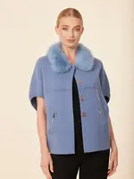 Dolce Cabo Faux Fur Trimmed Cocoon Cardigan