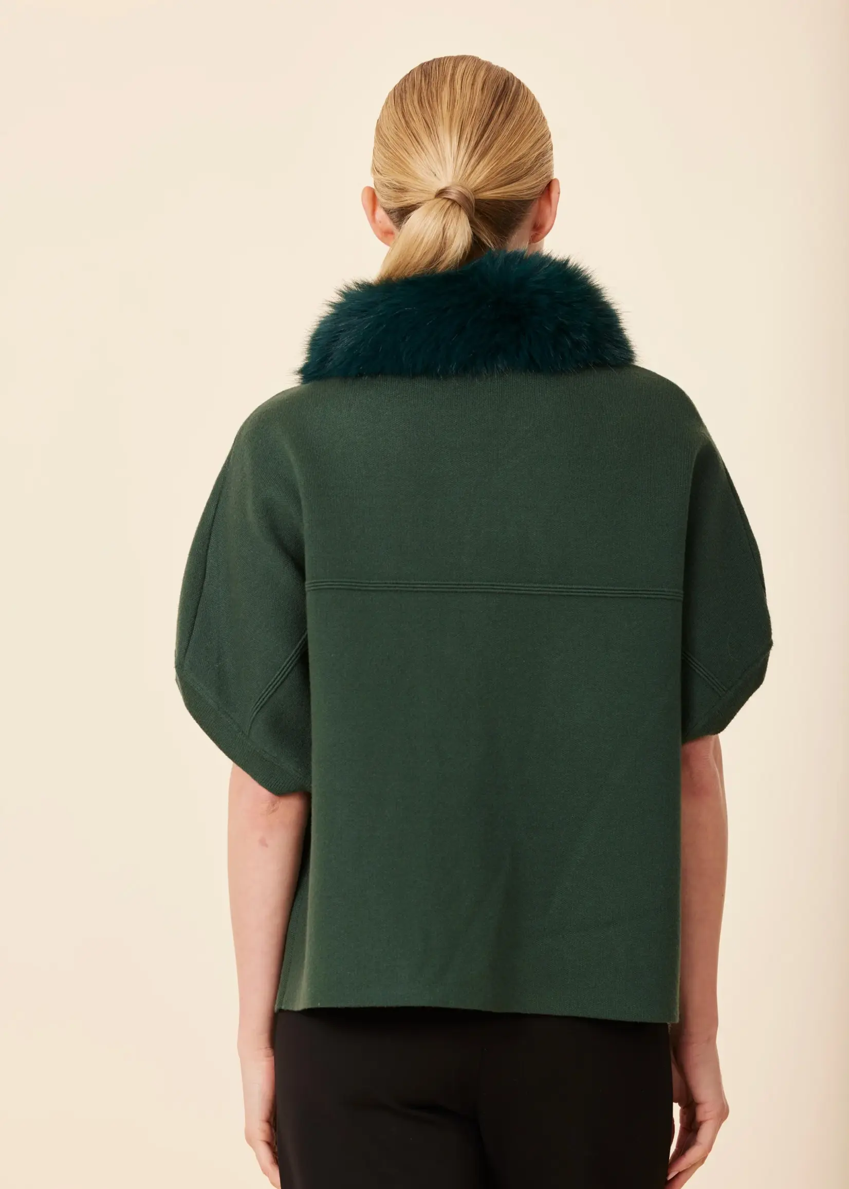 Dolce Cabo Faux Fur Trimmed Cocoon Cardigan