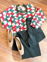 Ivy Jane Long Sleeve Bow Pattern Top