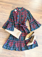 Ivy Jane Tartan Cross Stitch Embroidery Dress