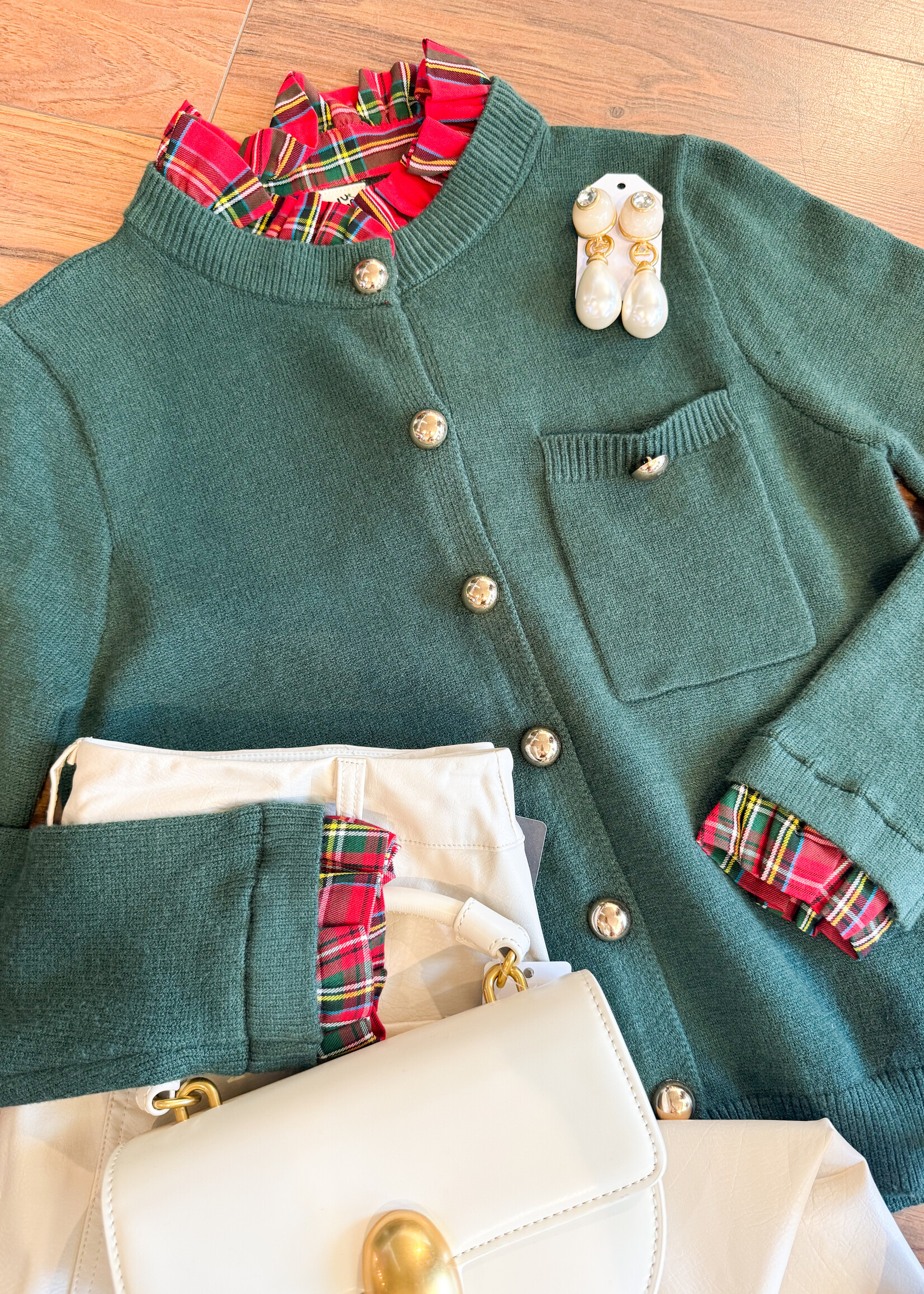 Ivy Jane Ruffled Trim Cardigan