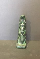 Native carving / Small Totom with frog on top