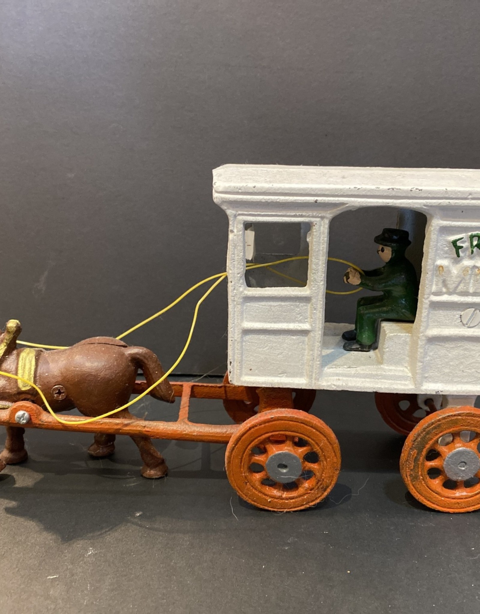 Purple Pigeon Treasures Cast Iron Toy Milk wagon