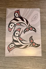 Purple Pigeon Treasures Post Card - Raven Fin Killer Whale