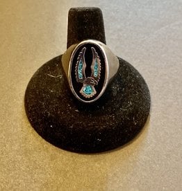 Jewelry - Eagle Turquoise Ring   .925   Size 11