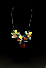 Jewelry - Hand made Multi Colour Glass Flower