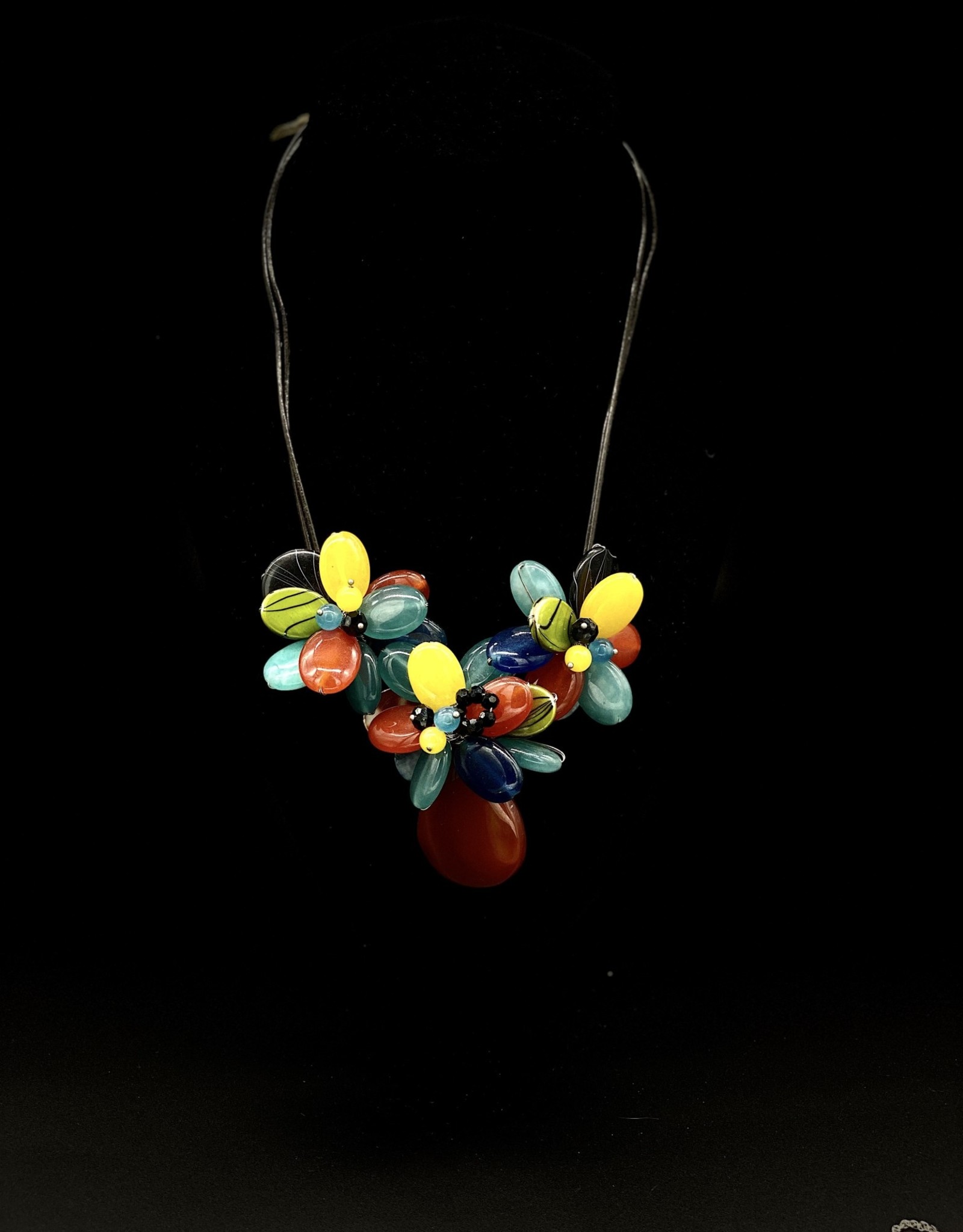 Jewelry - Hand made Multi Colour Glass Flower