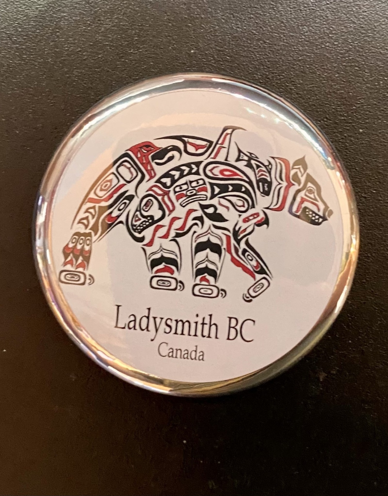 Ladysmith Bear & Orca WhaleMagnet (Silver)