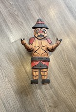 Aboriginal - Welcoming Man Carving with Abalone Eyes - Artist Dora Edwards