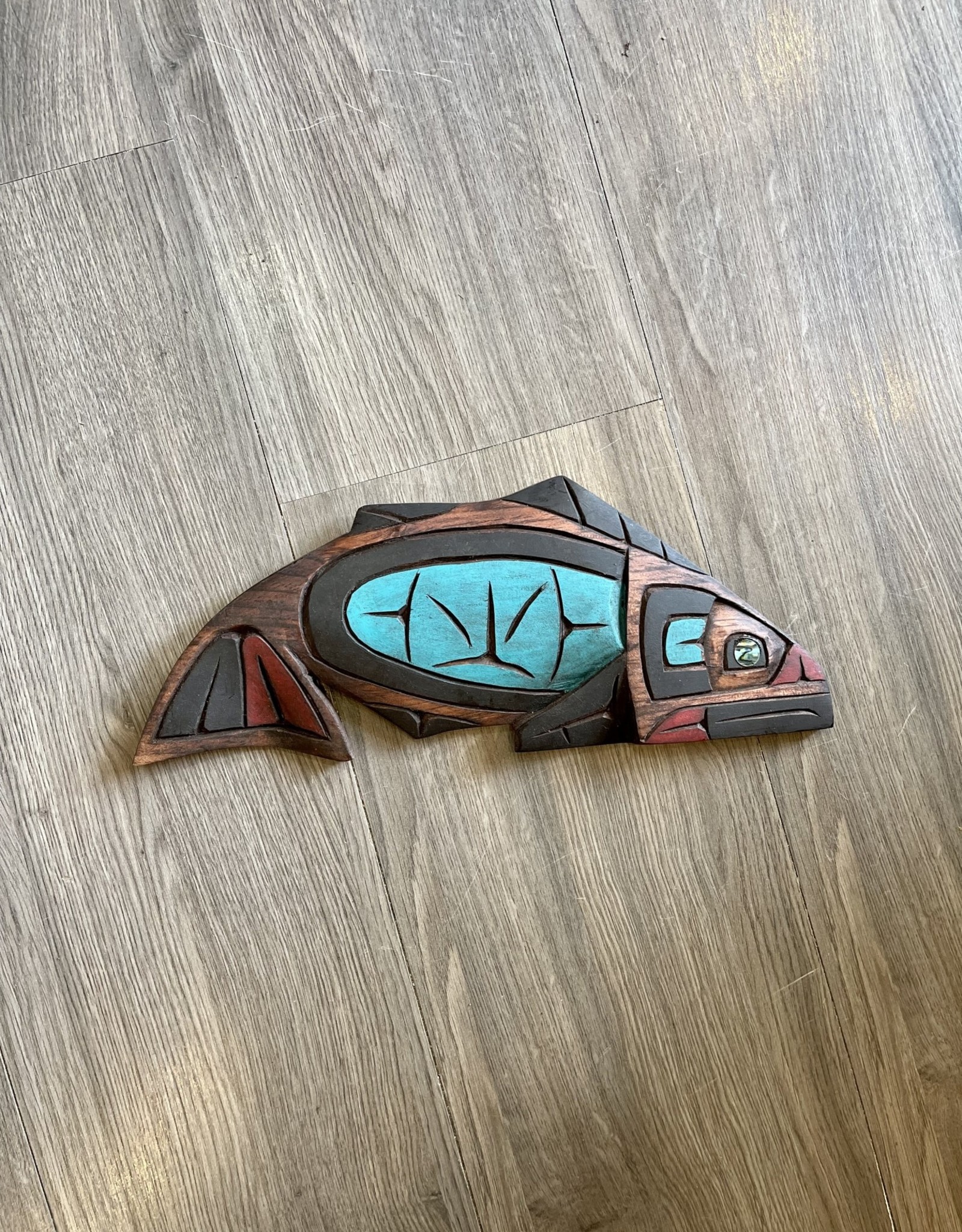 Aboriginal - Salmon Carving Abalone Eye