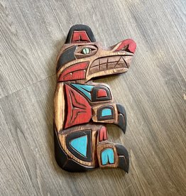 Aboriginal - Bear Carving With Abalone Eye - Artist Dora Edwards