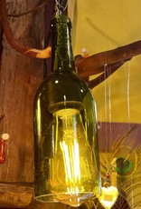 Purple Pigeon Treasures Upcycled Bottle Light Green (Bulb Sold Separately)