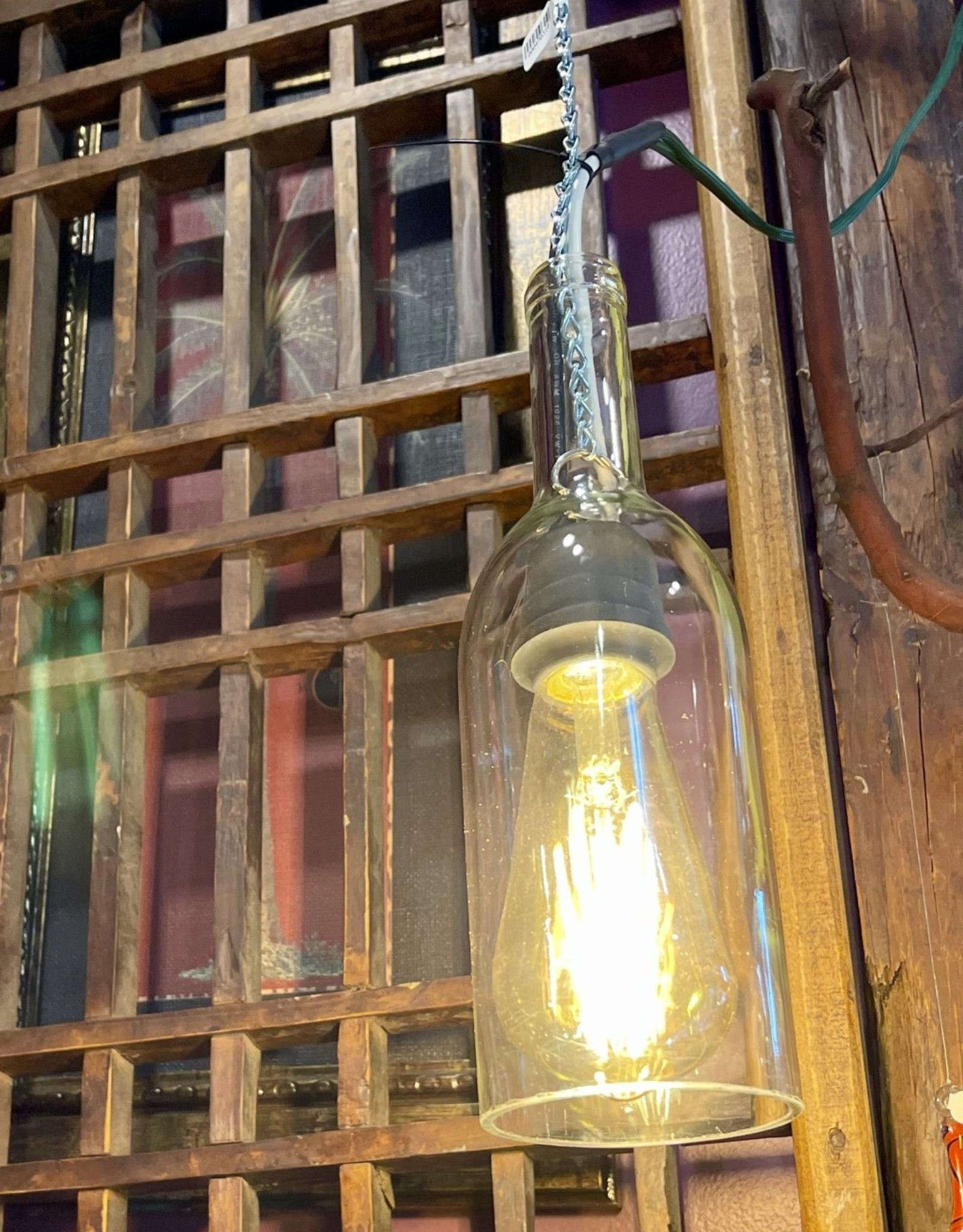 Purple Pigeon Treasures Upcycled Bottle Light Clear (Bulb Sold Separately)