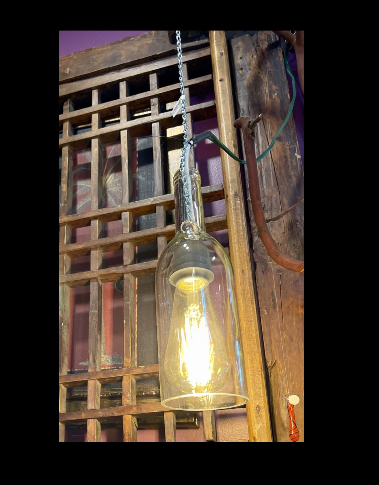 Purple Pigeon Treasures Bottle Light Clear (Bulb Sold Separately)