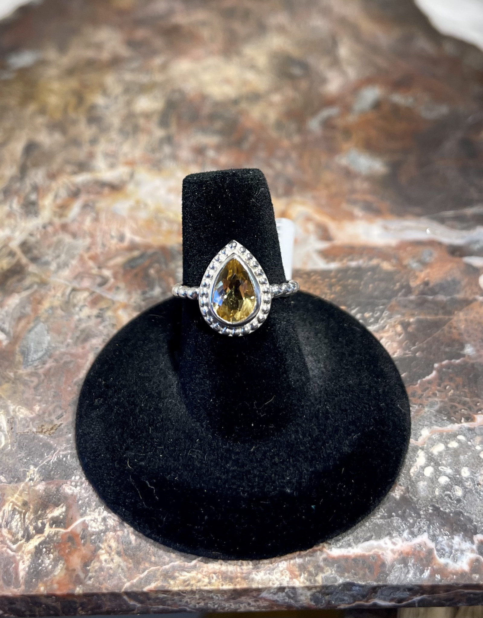 Jewelry - Yellow Citrine Ring  .925   Size 7