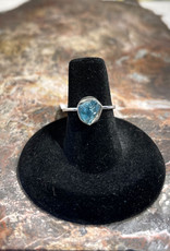 Jewelry - Rough Cut Blue Topaz Ring   .925 Sz 6.5