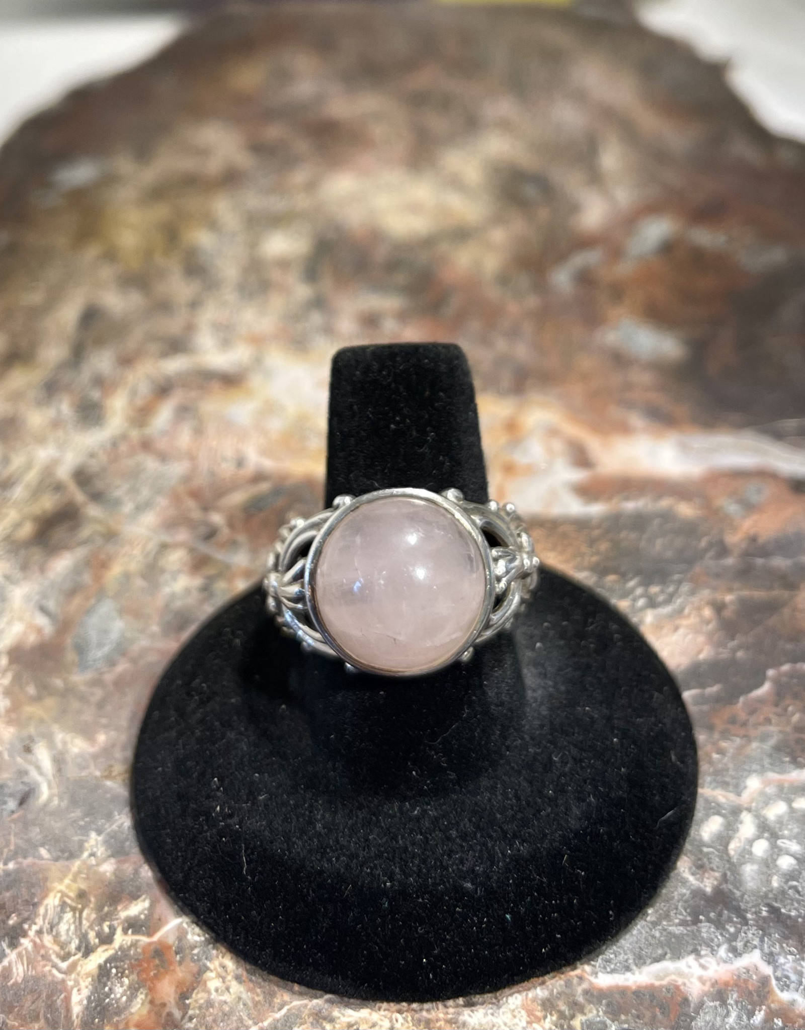 Jewelry - Rose Quartz Ring .925 Sz8