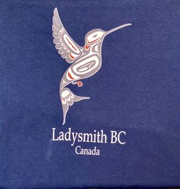 Clothing - T-Shirt Small Navy Blue Hummingbird