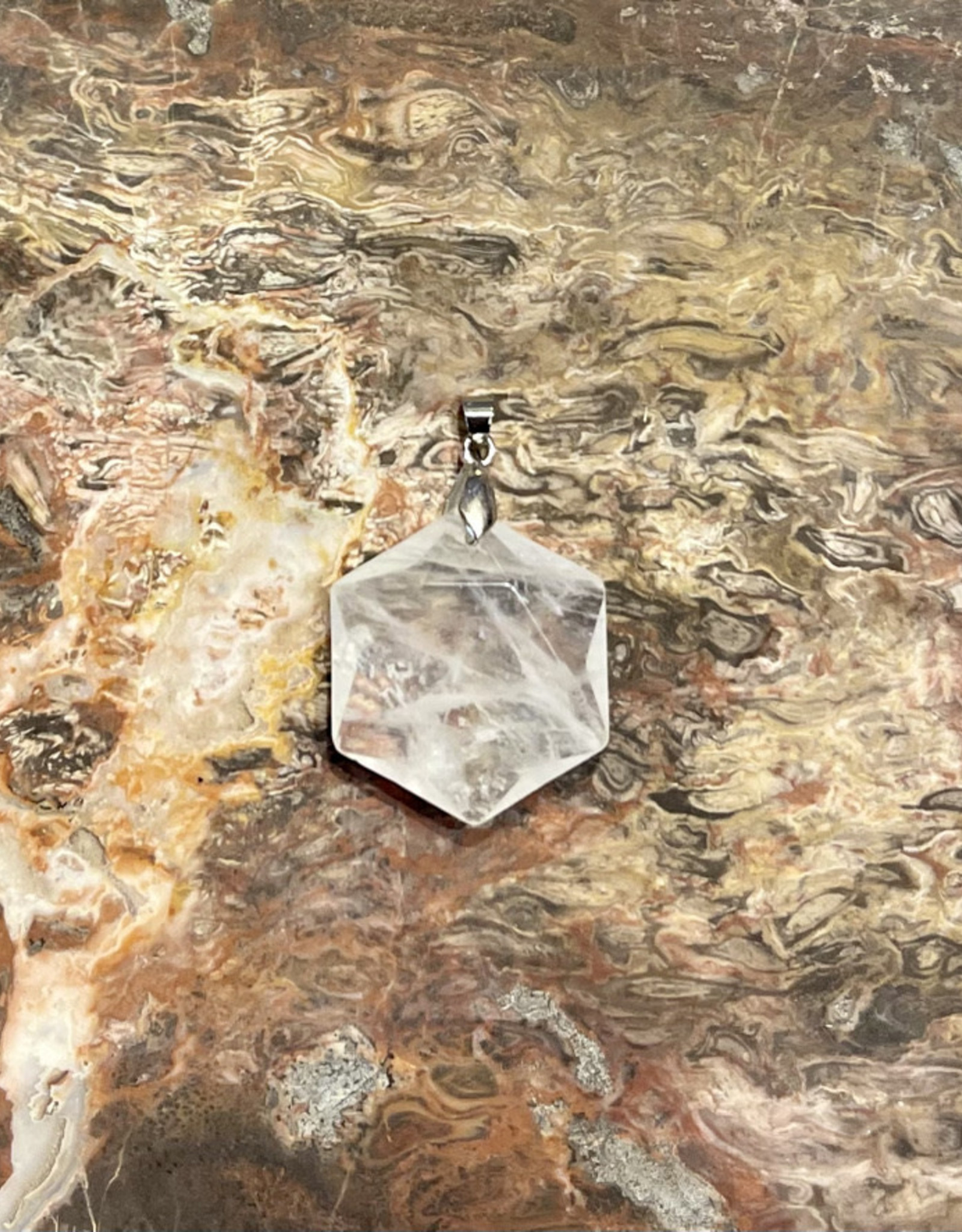 Crystals - Hexagon Stone Pendant