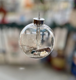 Crystals - Sand & Shell Beach Globe with Hanging Crystal