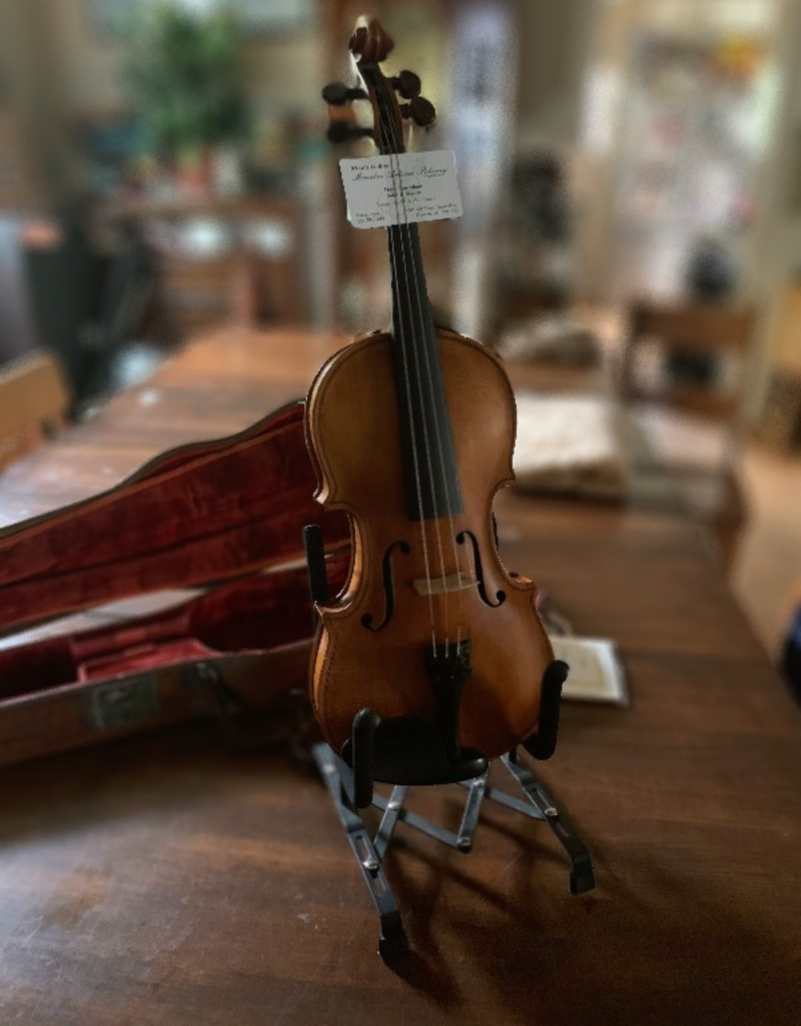 Purple Pigeon Treasures Violin with Handmade Wooden Case