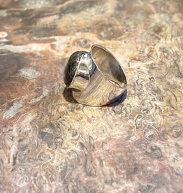 Jewelry - Wide Band Labradorite Ring .925 Sz12