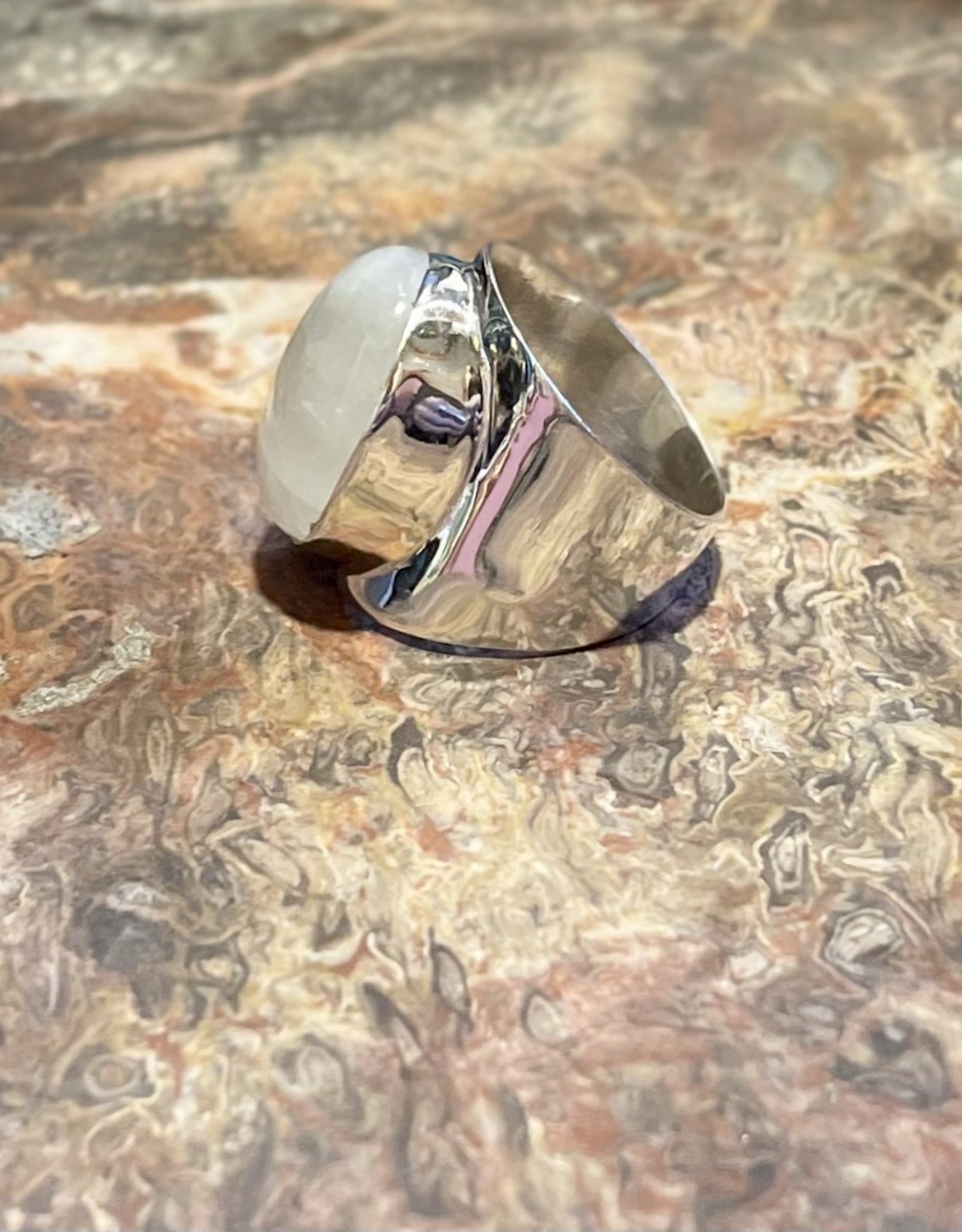 Jewelry - Wide Band Quartz Ring .925 Sz12