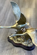 Purple Pigeon Treasures Brass Geese