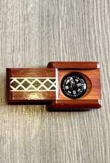 Purple Pigeon Treasures Hand Made Wooden Box Compass
