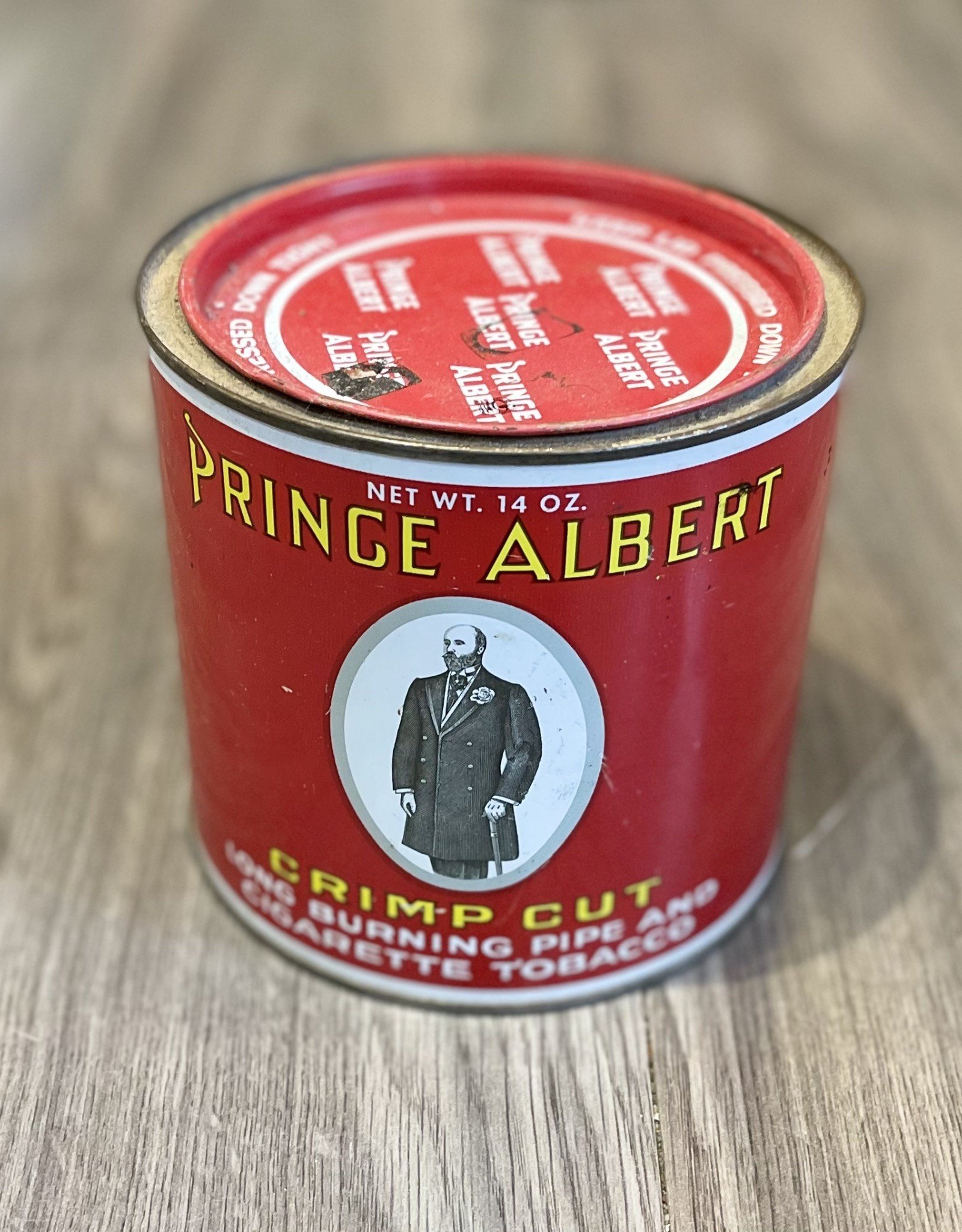 Purple Pigeon Treasures Prince Albert crimp cut pipe Tobacco - Empty Tin