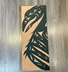 Aboriginal - Raven  Aboriginal Canvas Painting (8”x20”)